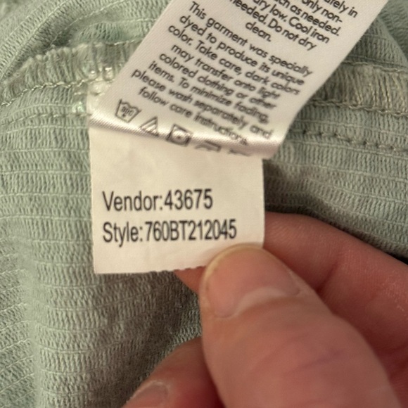 PacSun Womens Mint Green Jacket Oversized Raw Hem Button Closure Corduroy Sz M/L - Picture 4 of 8